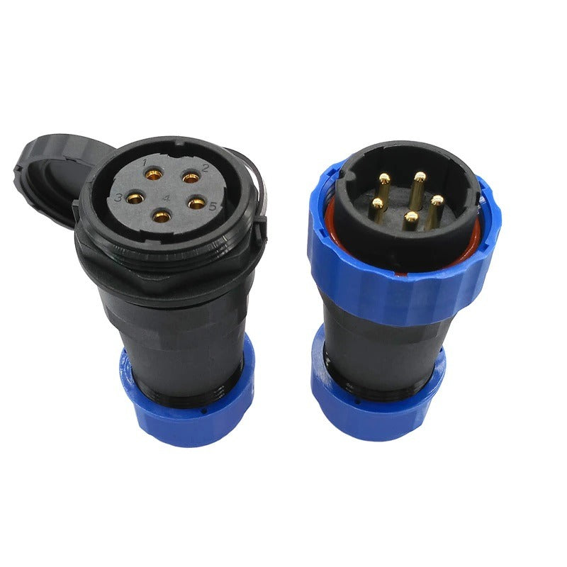 Male + Female - waterdichte kabelverbinder - 5 aderig - IP68 Male + Female - waterdichte kabelverbinder - 5 aderig - IP68